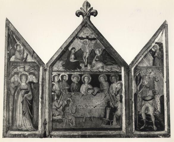 Böhm, Osvaldo — Anonimo bolognese - sec. XV - Ultima Cena; Sant'Orsola e le compagne; San Cristoforo; Crocifissione di Cristo; Annunciazione — insieme